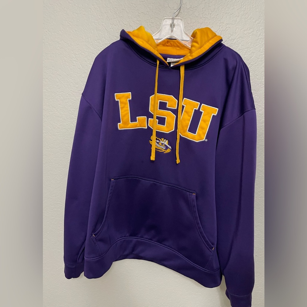 EUC LSU Purple/Gold Hoodie XL 100% Polyester